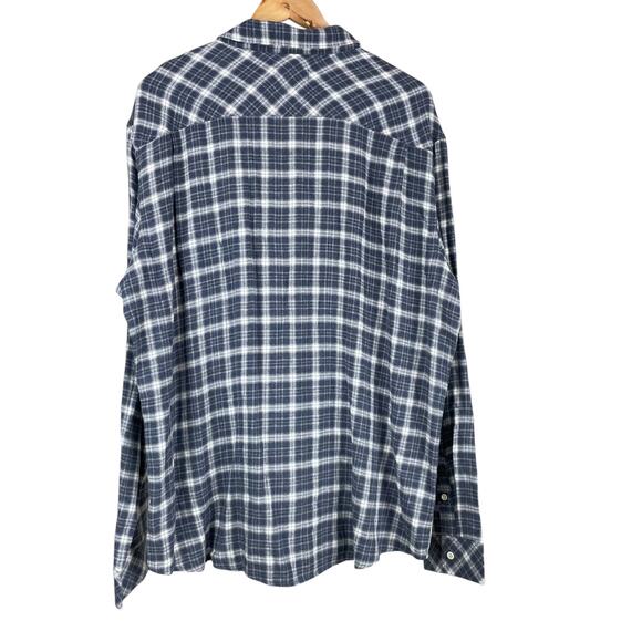 Rails NWT Brushed Lennox Long Sleeve Denim Shirt White Grey Button Up Men's XXL - Picture 4 of 10